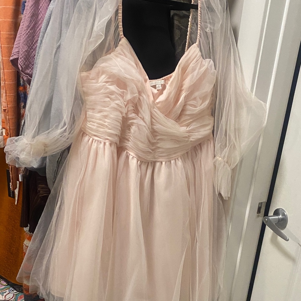 Eloquii Blush Pink Tulle Wedding Dress